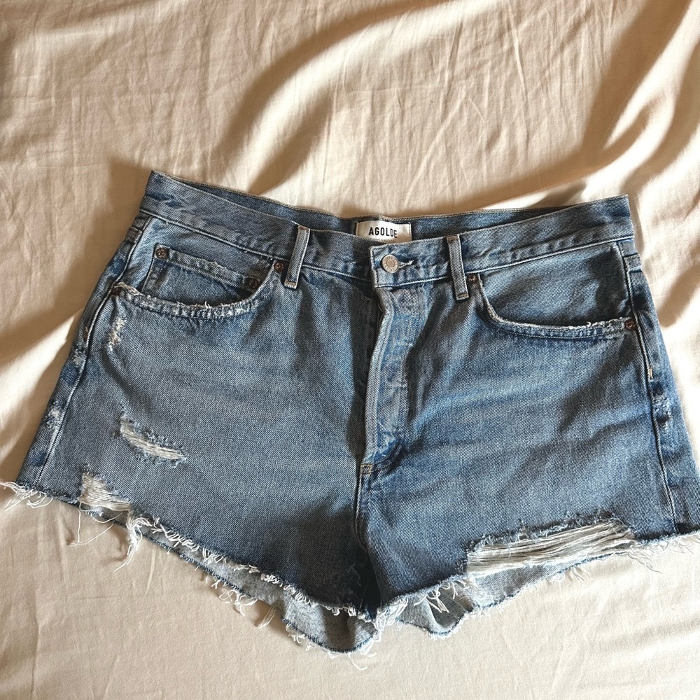Agolde Parker denim shorts size 30